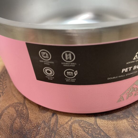 APEX Dog Bowl 100% STAINLESS STEEL DOG BOWL 8 CUP SIZE LARGE BUILT TO LAST - Picture 3 of 10